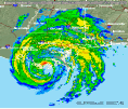 Hurricane Gustav Landfall, 9-1-08, 1407 GMT
